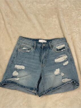 Vervet size 26 Light Blue Distressed Women's Denim Jeans Shorts